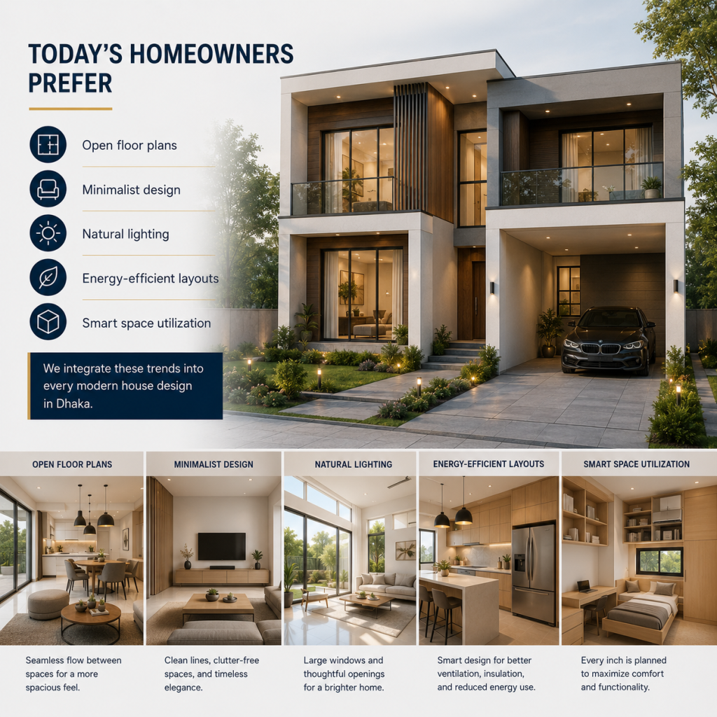 Open floor plans Minimalist design Natural lighting Energy-efficient layouts