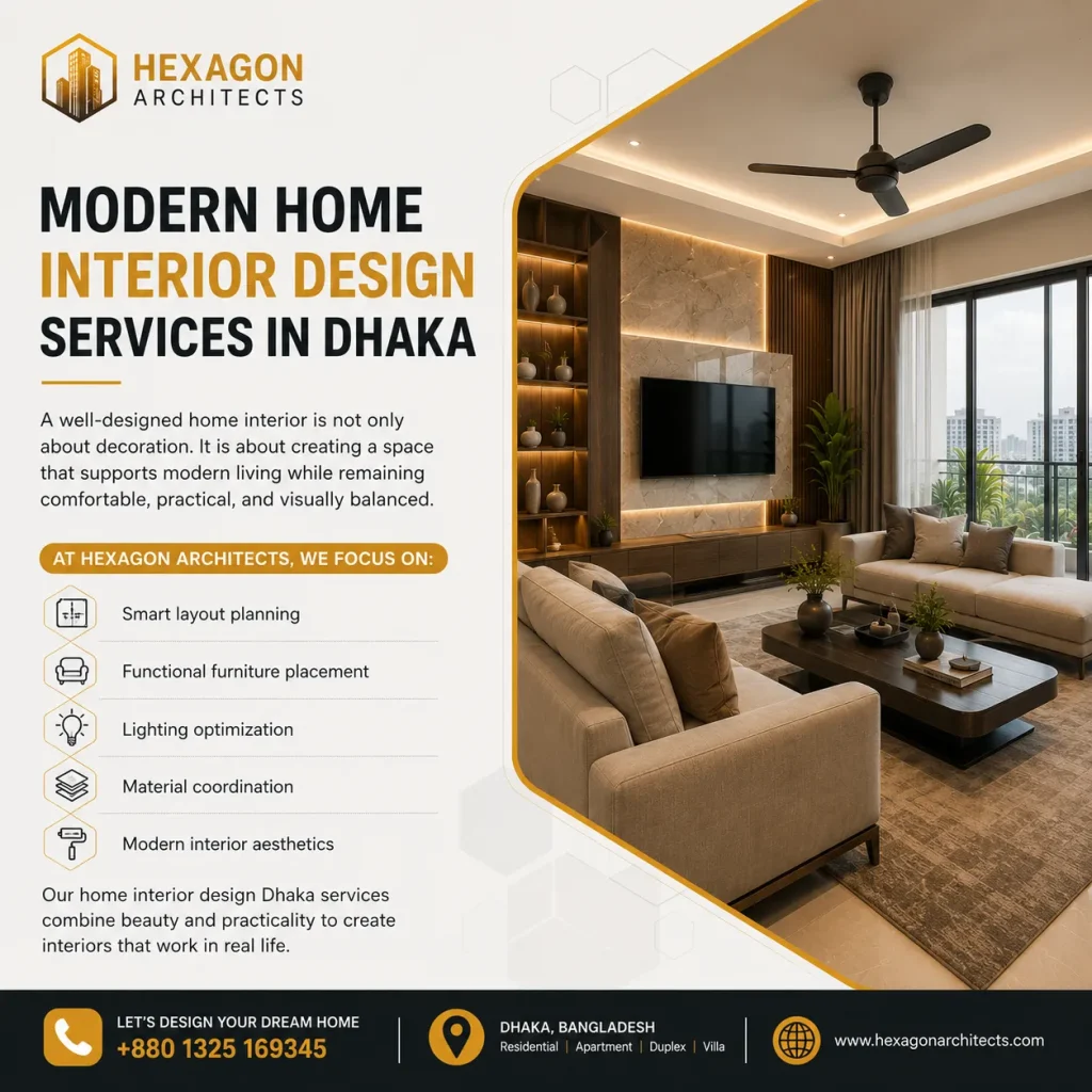 MODERN HOME INTERIOR DESIGN SERVICES IN DHAKA